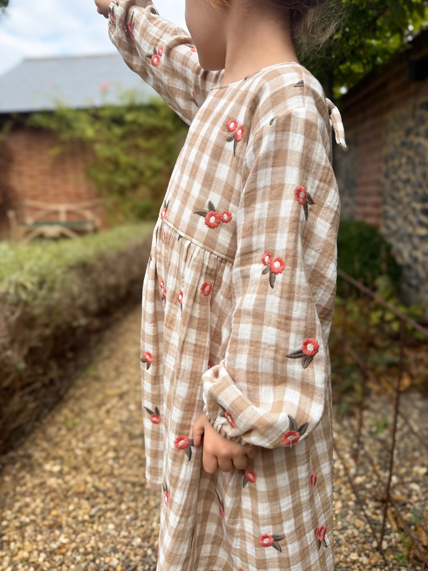 Ottilie Dress - Gingham Embroidery