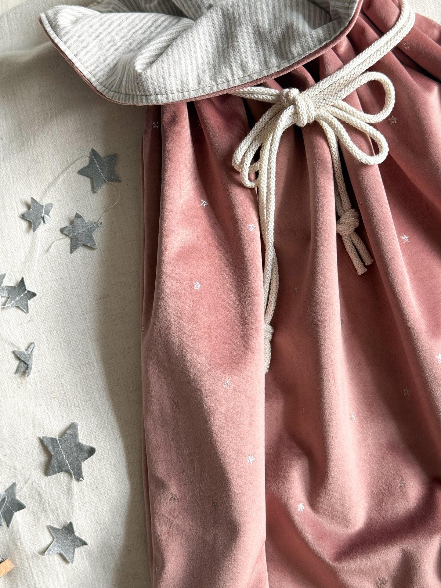 Étoile Christmas Sack - Old Rose Stardust / Stripe