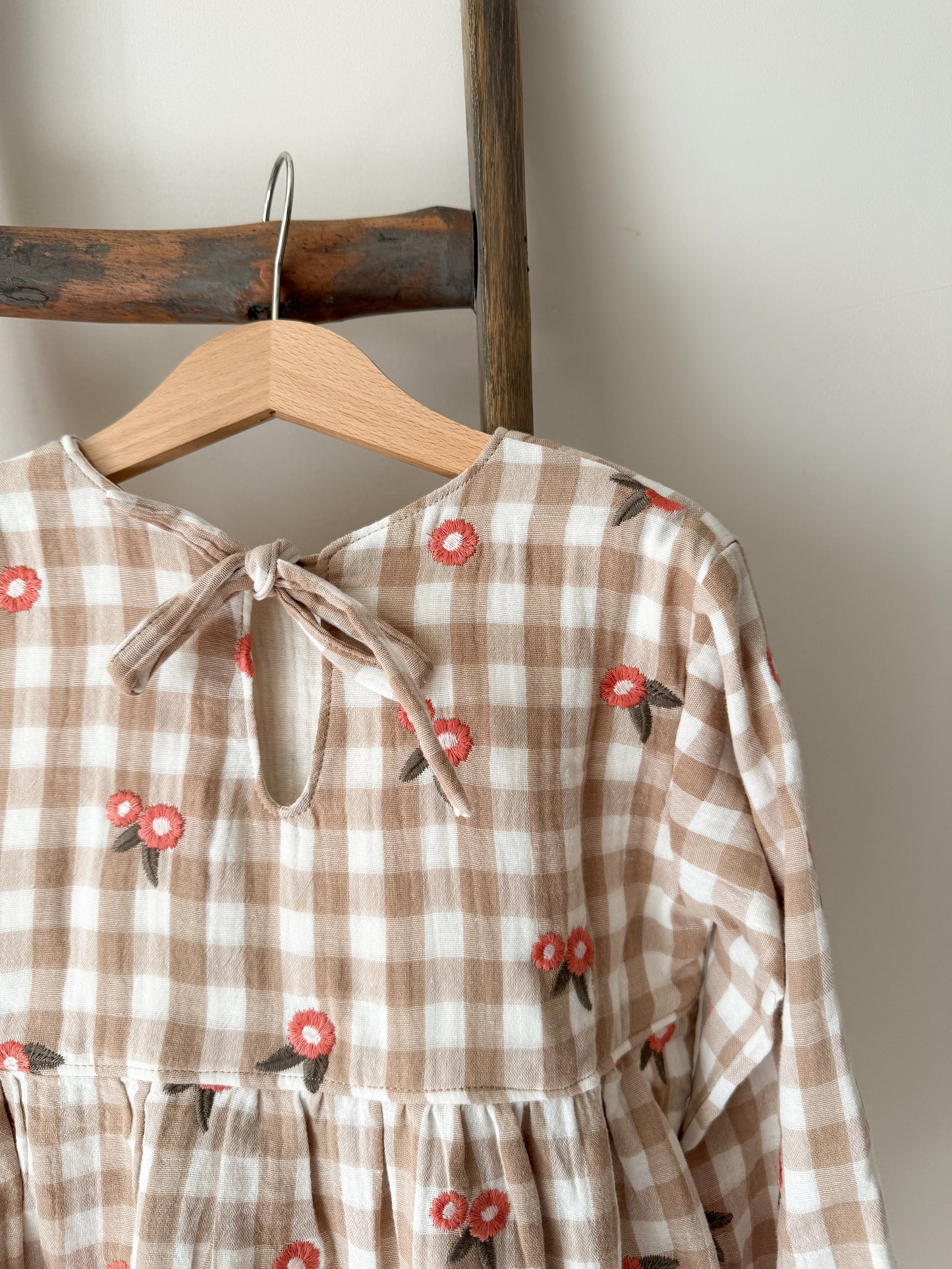 Ottilie Dress - Gingham Embroidery