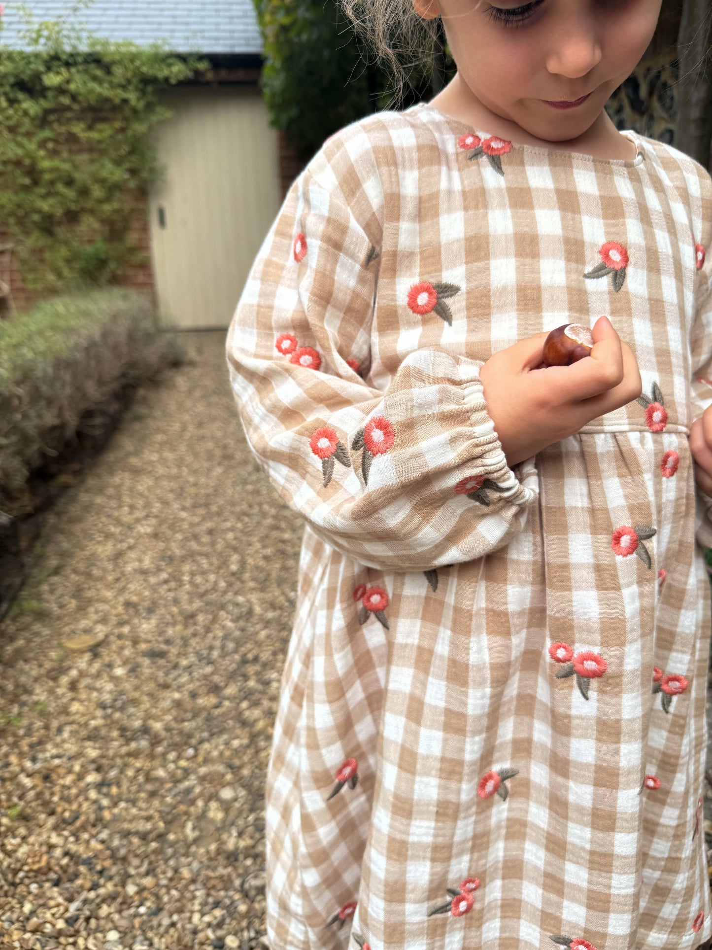 Ottilie Dress - Gingham Embroidery